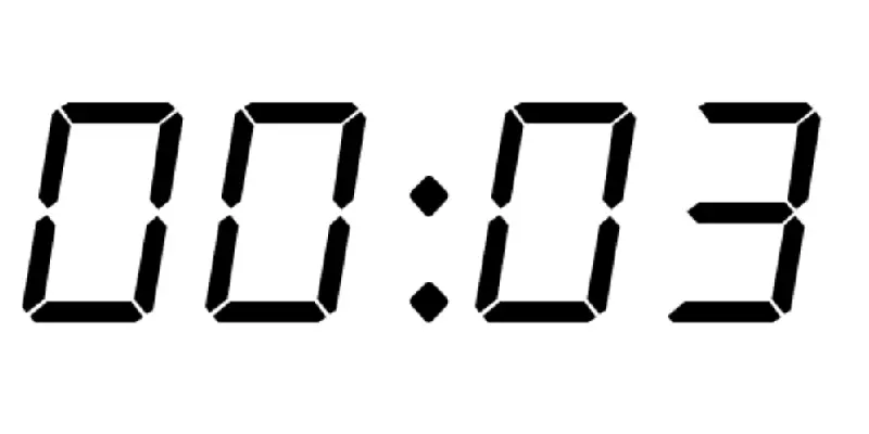Digital clock 00:03