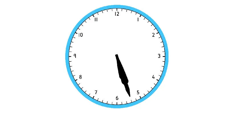 Overlapping clock hands @ 05:27