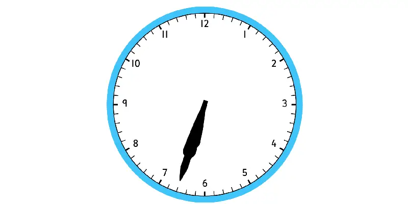 Overlapped clock hands 06:33