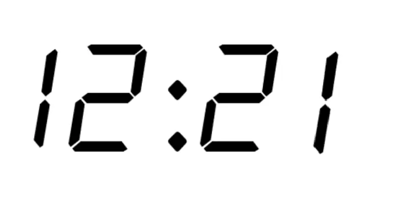 12 and 21 on a digital clock