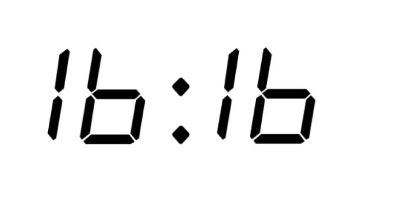 Clock showing 16:16