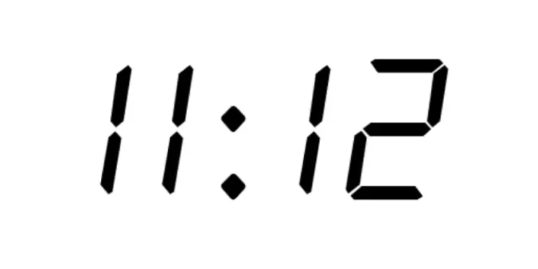 11 hours and 12 minutes on the clock