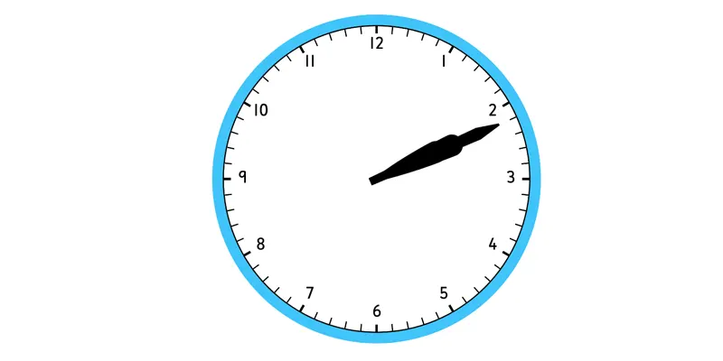 Overlapping clock hands @ 14:11